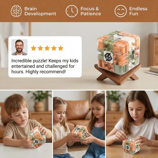 3D Labyrinth Puzzle Cube - Image 4