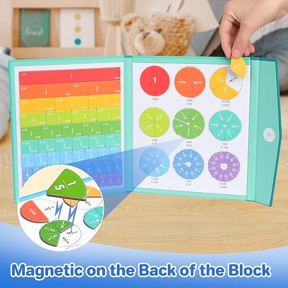 Magnetic Book Fraction Puzzle For Children - Image 2
