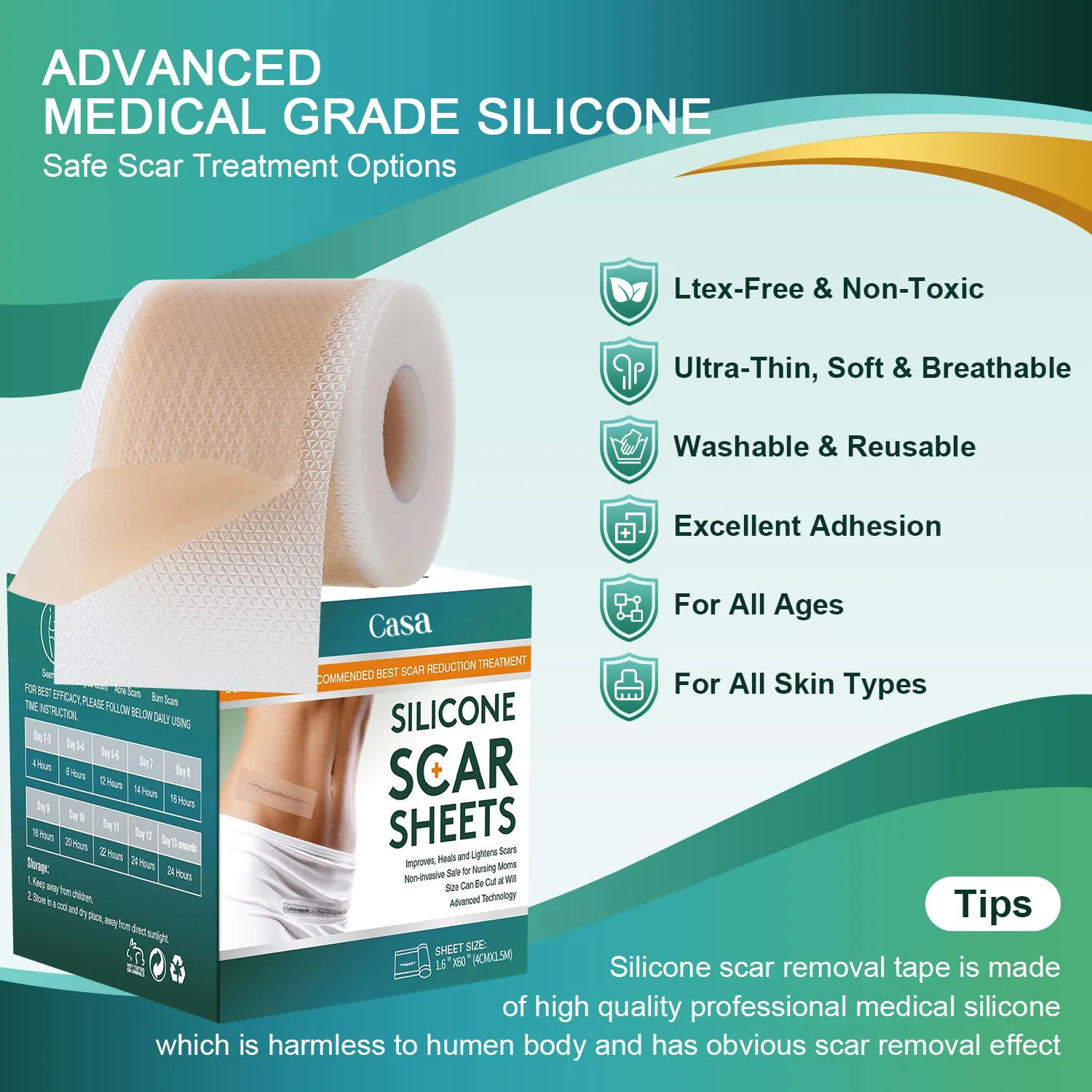 Silicone Scar Remover Tape for Acne & Wrinkles - Image 8