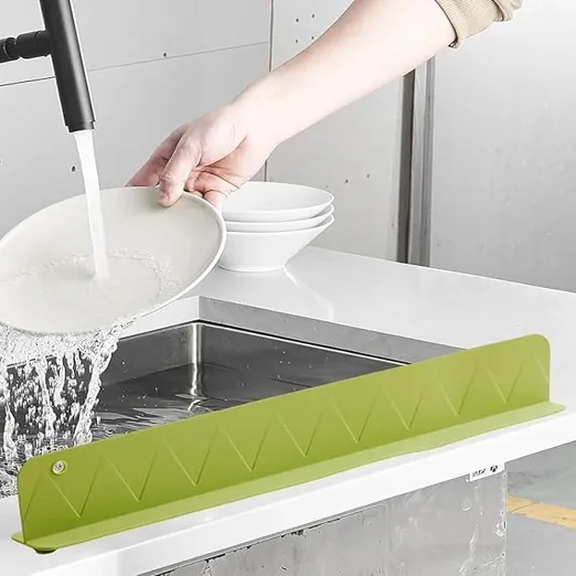 SplashShield™ – Sink Splash Guard | Flexible Silicone | Keeps Counters Dry & Clean