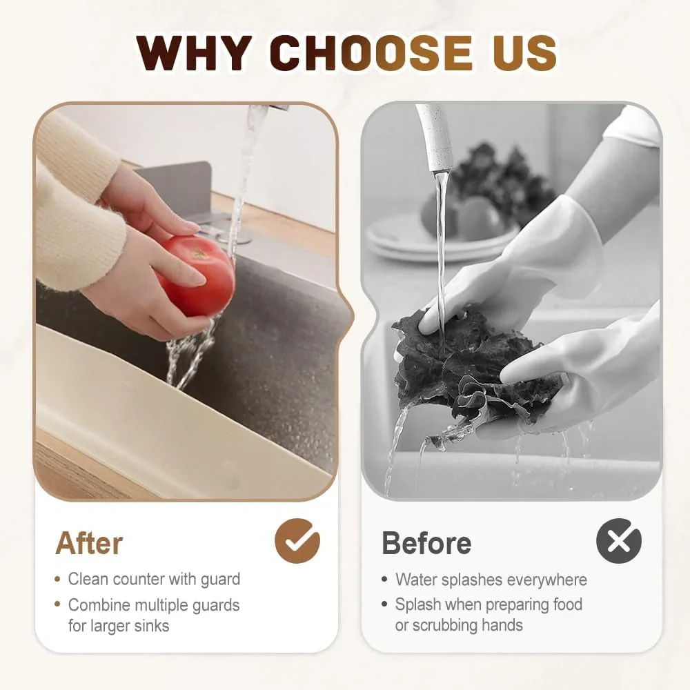 SplashShield™ – Sink Splash Guard | Flexible Silicone | Keeps Counters Dry & Clean - Image 5