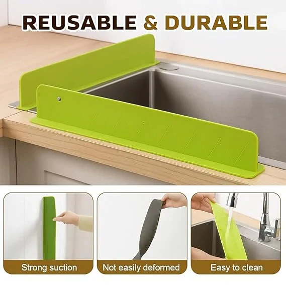 SplashShield™ – Sink Splash Guard | Flexible Silicone | Keeps Counters Dry & Clean - Image 6
